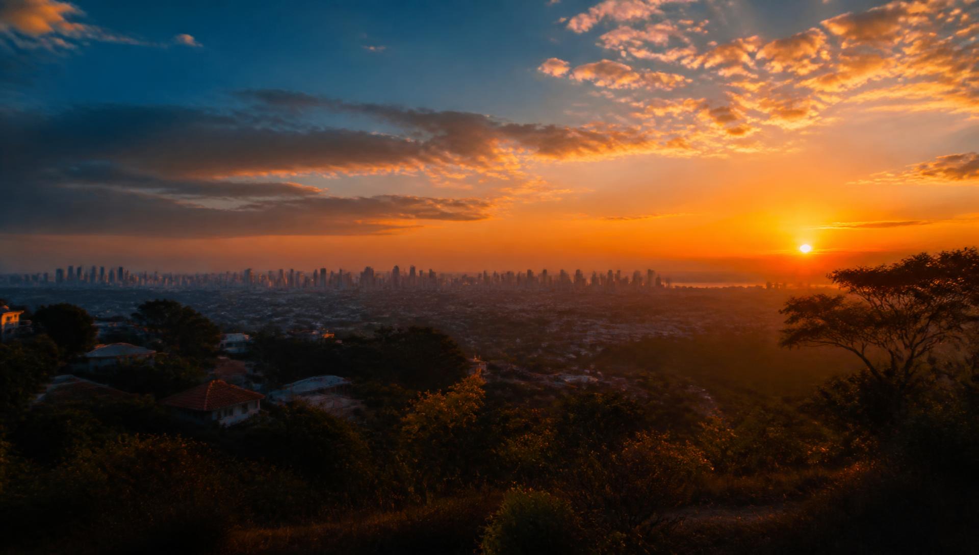 Águas Lindas de Goiás ao entardecer